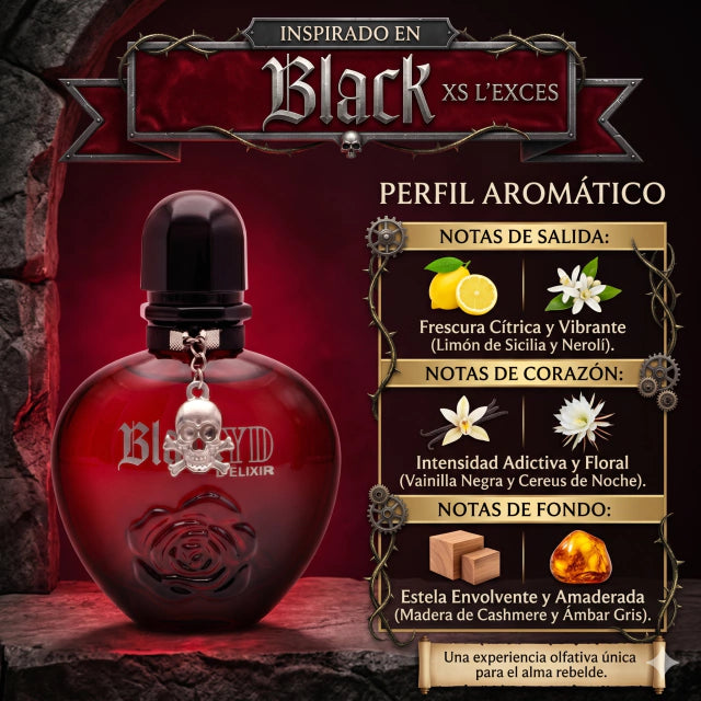 inspirado en BLACK XS L'EXCES Fem de PACO RABANNE 100ml