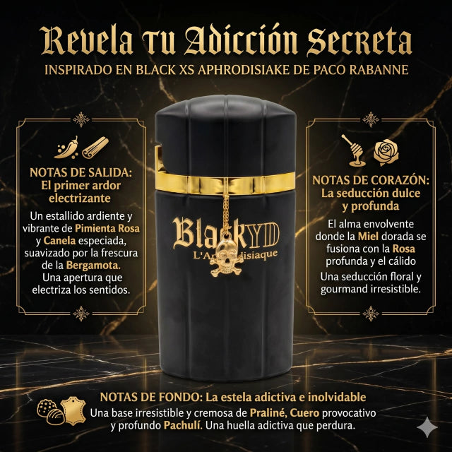 INSPIRADO EN BLACK XS APHRODISIAKE DE PACO RABANNE 85ml