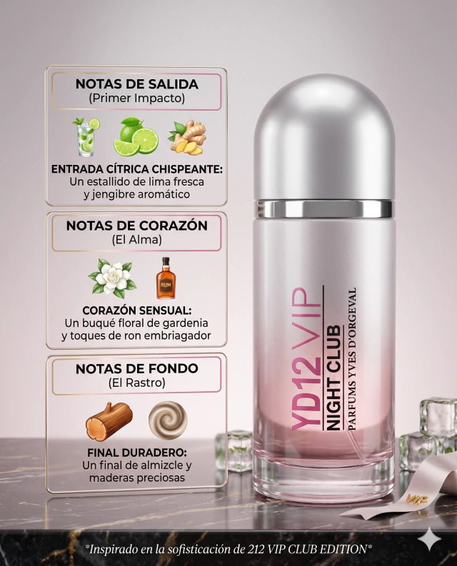INSPIRADO EN 212 VIP CLUB EDITION DE CAROLINA HERRERA 100ml