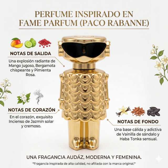 INSPIRADO EN FAME PARFUM de PACO RABANNE 70ml