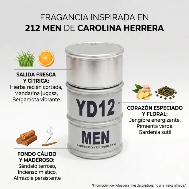 INSPIRADO EN 212 MEN DE CAROLINA HERRERA 100ml