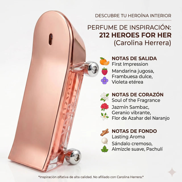 INSPIRADO EN 212 FEM HEROES DE CAROLINA HERRERA 85ml