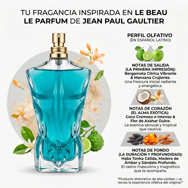 INSPIRADO EN LE BEAU LE PARFUM de Jean Paul Gaultier 130ml